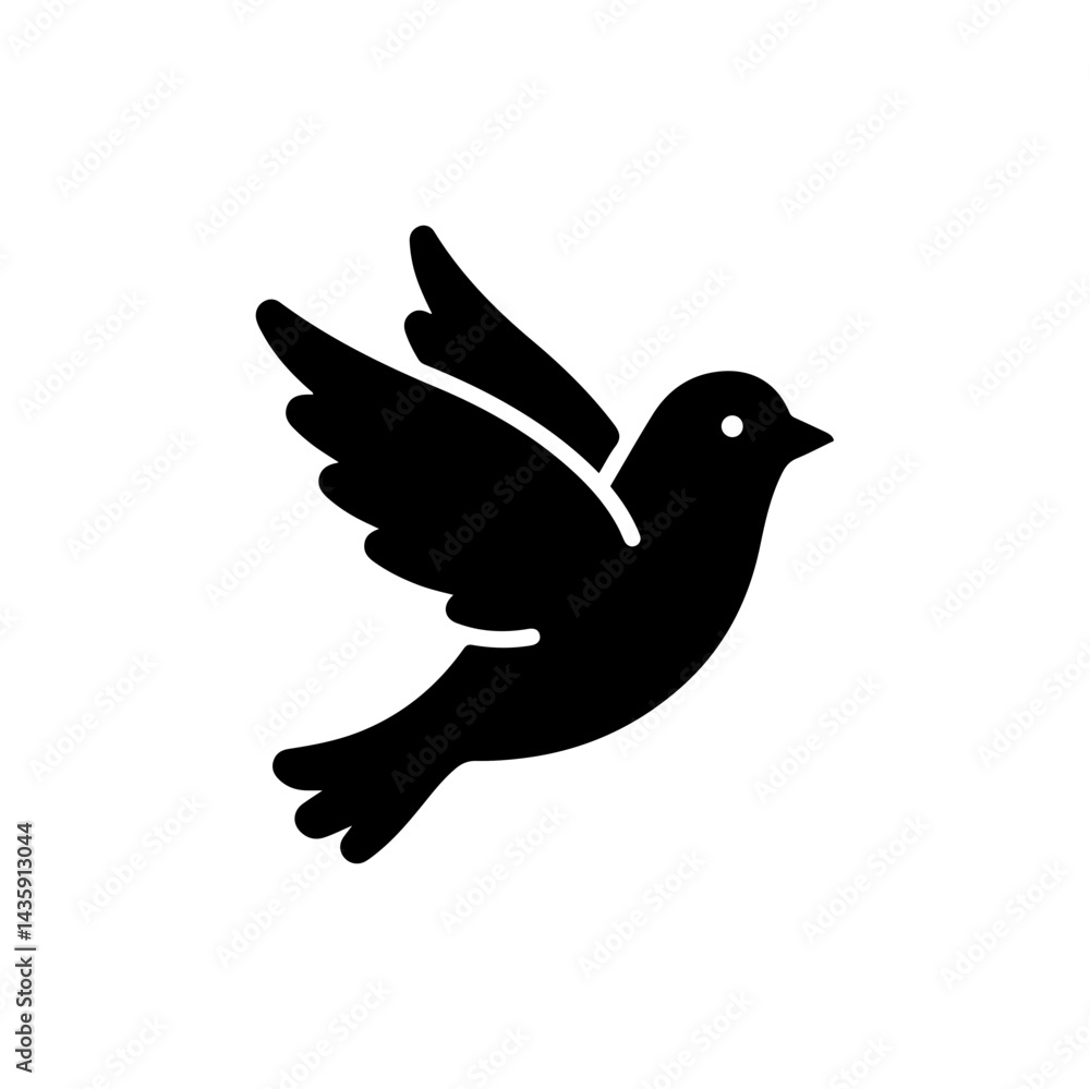 Fototapeta premium Minimalist Bird in Flight Symbolizing Freedom of Manifestation