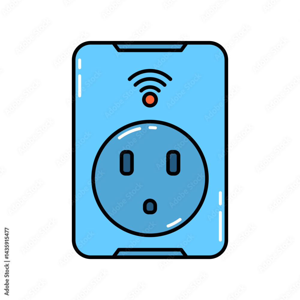 Smart Power Socket Home Automation Technology System Icon Smart Power Socket Home Automation Technology System Icon