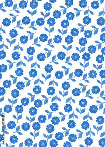 Minimal Floral Pattern on White Background – Botanical Design for Invitations and Decor. High-quality vector suitable for digital and print designs.
