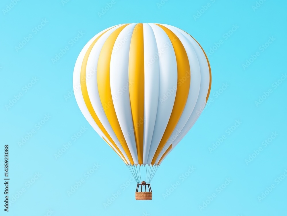 Fototapeta premium Hot air balloon against light blue sky