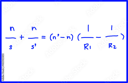 optical physics, physics formulas Image formation by thin lenses