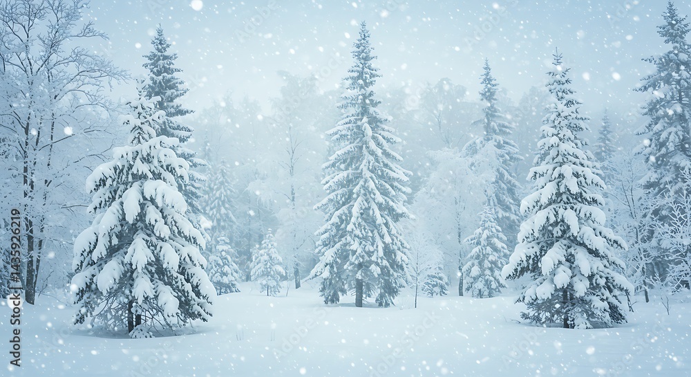 Fototapeta premium Winter's Silent Embrace AI Generated