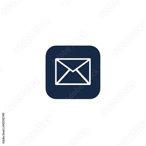Modern Email Icon on transparent Background.