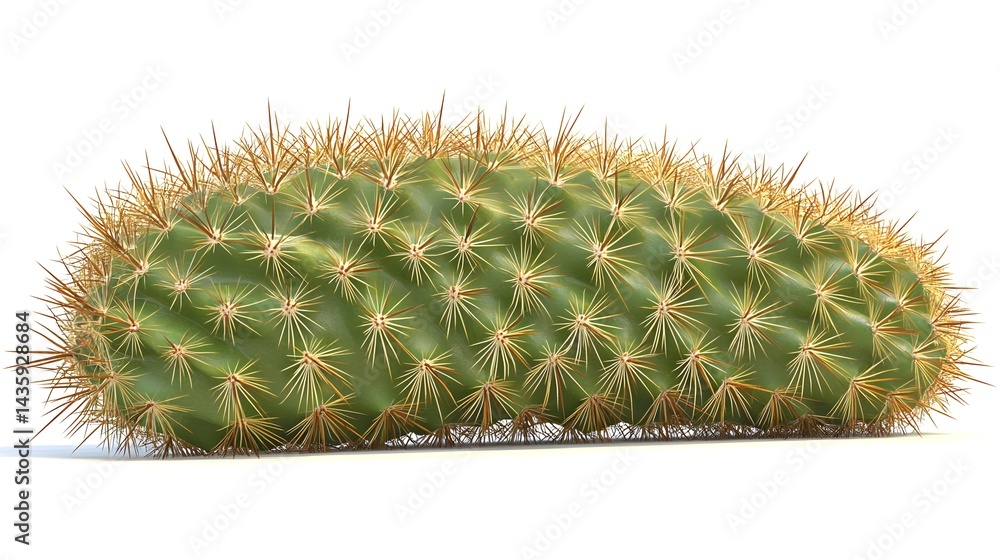 Unique Cactus Plant Isolated in Abstract Shape on White Background