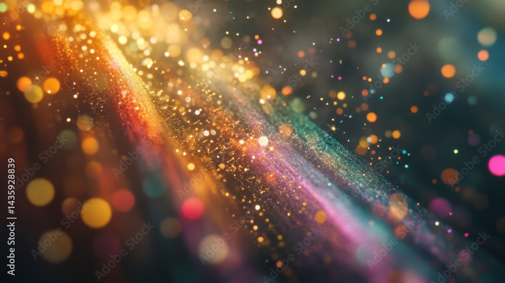 Fototapeta premium Colorful Glitter Sparkles Abstract Background