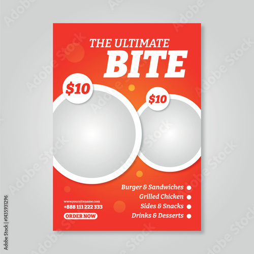 Spicy Fast Food promotional social media flyer ad banner