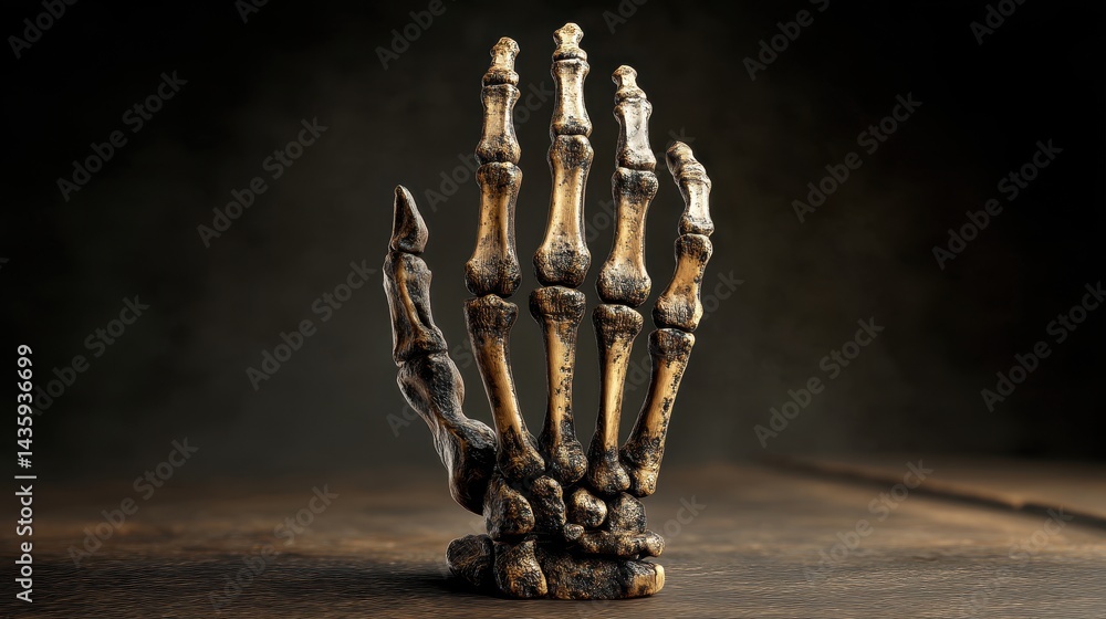 Fototapeta premium The hand with bones.