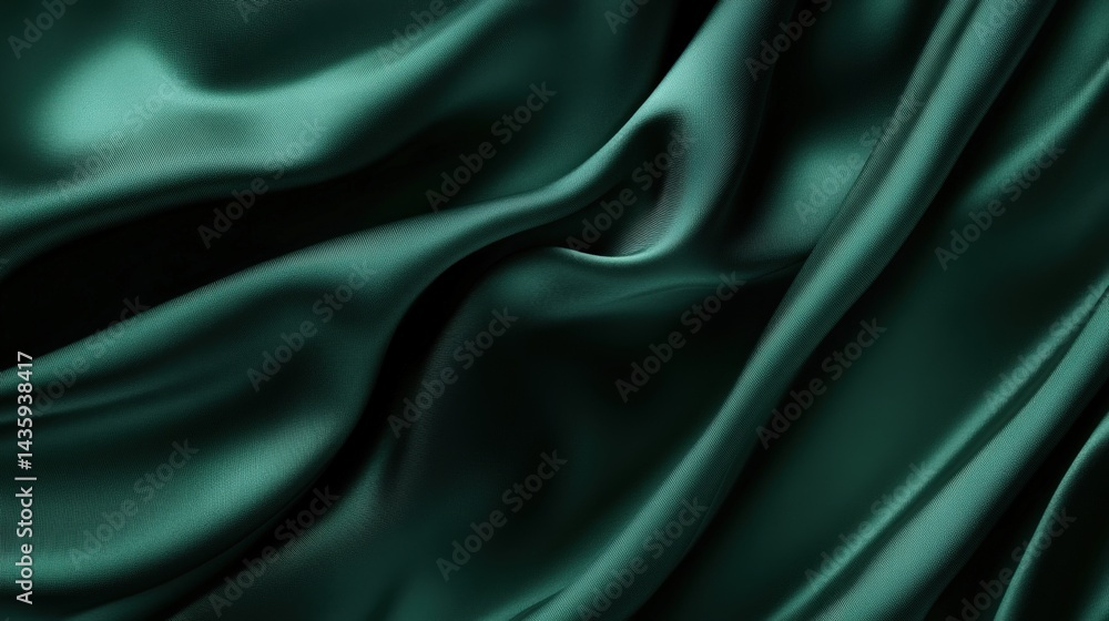 Fototapeta premium A luxurious green gradient background featuring a silky, velvet-like transition of deep hues.