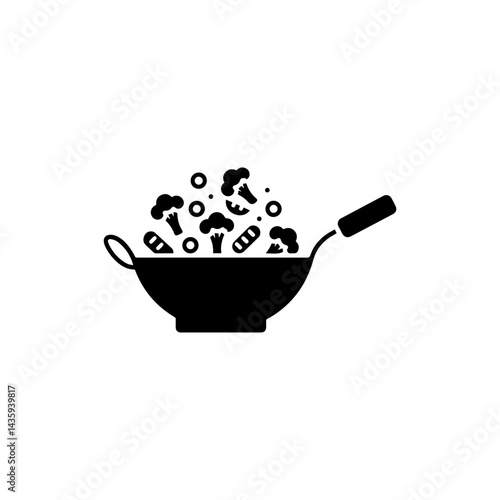 Icon of Vegetable Stir-fry in Wok
