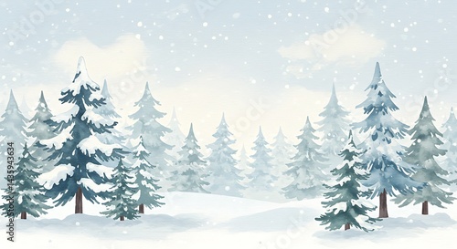 Winter's Gentle Embrace AI Generated