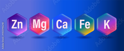 zinc, calcium, magnesium, potassium, iron - the main microelements (minerals) for human health. Nutrients