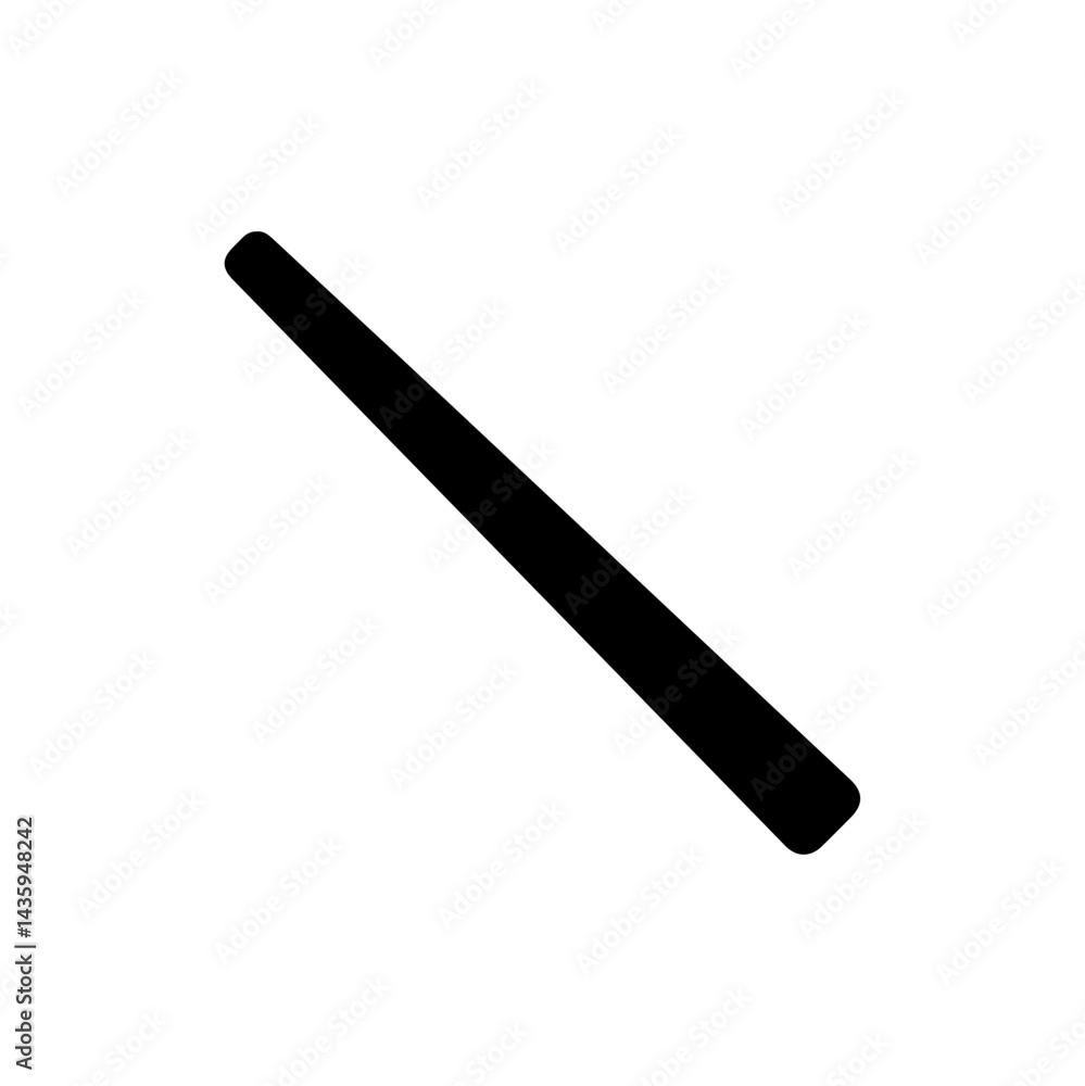 Black Icon of a Teacher's Pointer Stick Black Icon of a Teacher's Pointer Stick