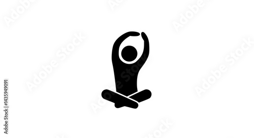 Man sitting crossed arms icon