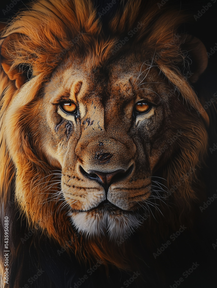 Naklejka premium portrait of a lion