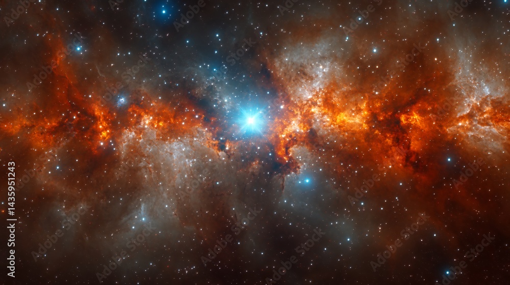 Vibrant star formation in a distant galaxy, showcasing cosmic wonders and colors. Vibrant star formation in a distant galaxy, showcasing cosmic wonders and colors.