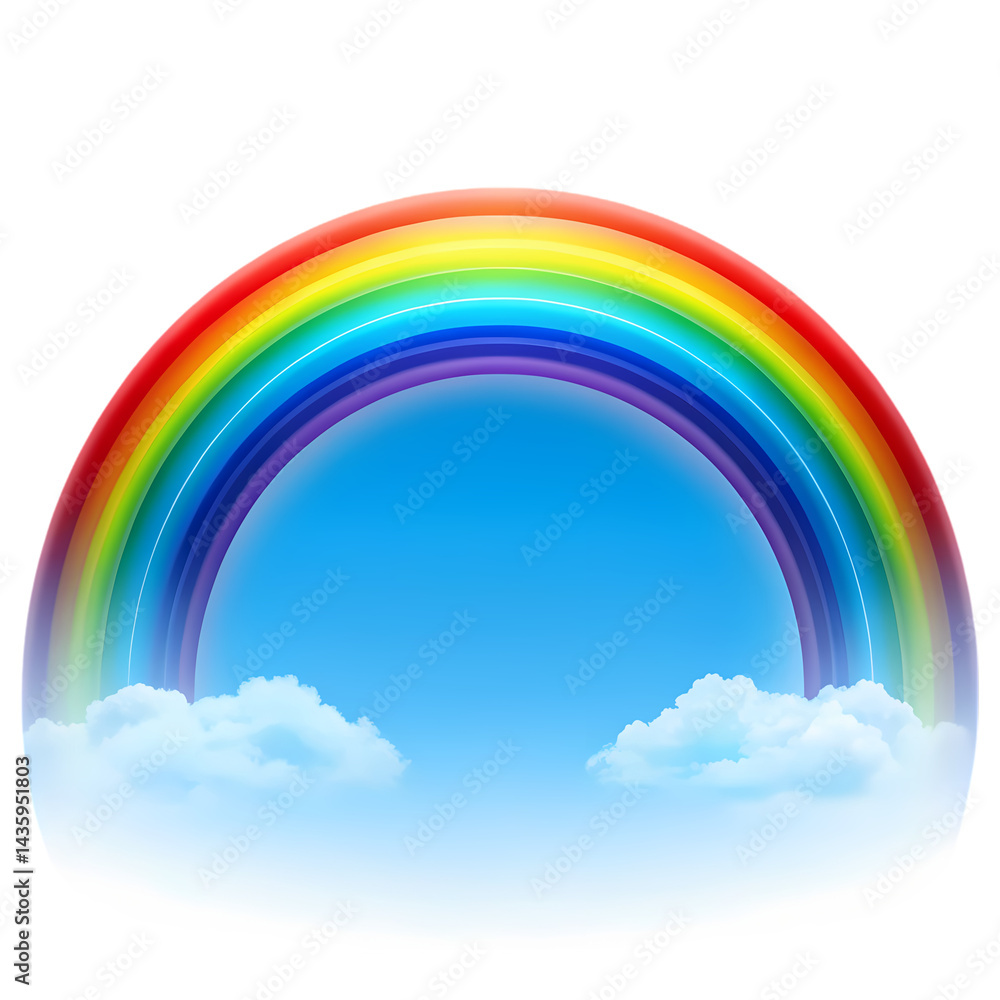 Vibrant Rainbow Arch over Clouds Stunning Nature Background Image on transparent background Vibrant Rainbow Arch over Clouds Stunning Nature Background Image on transparent background