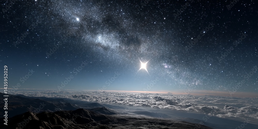 Celestial Majesty: A Breathtaking View of the Universe Above the Clouds Celestial Majesty: A Breathtaking View of the Universe Above the Clouds