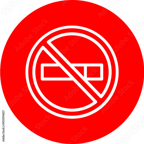 No Smoking Vector Line White Circle Red Icon Design Free Download No Smoking Vector Line White Circle Red Icon Design - GFXLoad