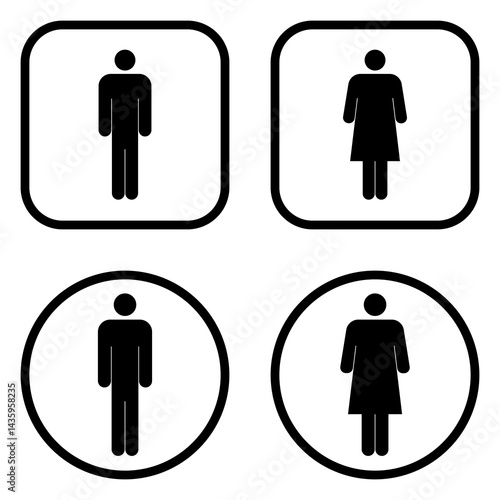 Men and Women icon. Toilet vector icon in line design for web design and logo. Symbol of Toilet. Vector illustration.