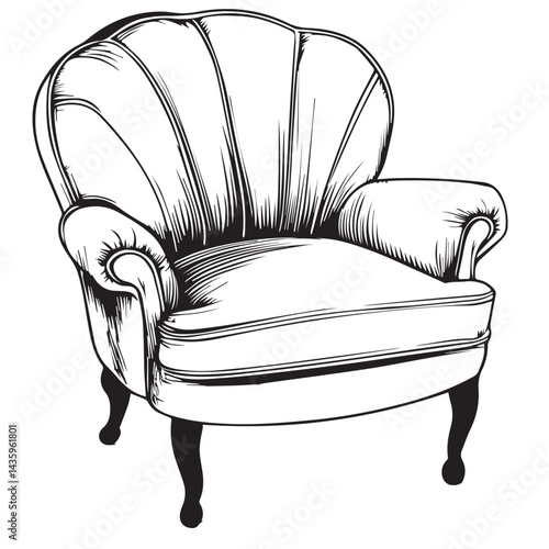 armchair isolated on white background