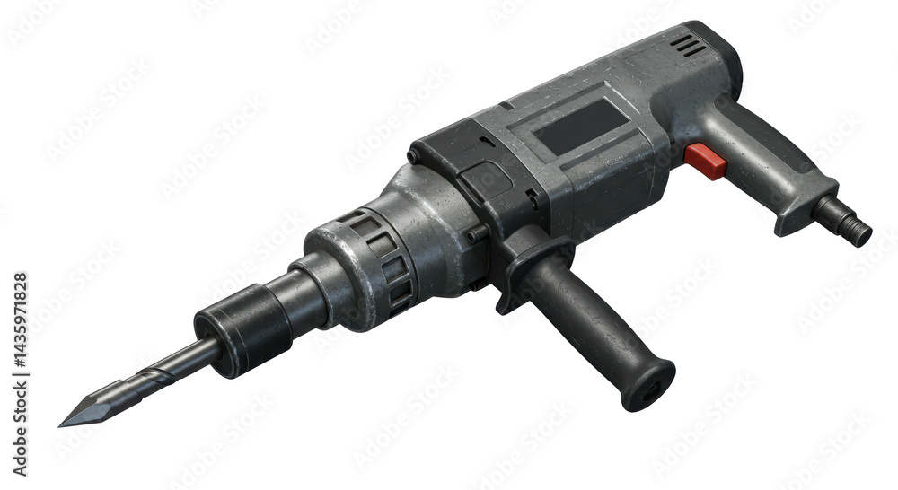 Isolated Heavy Duty Drill with Drill Bit Isolated Heavy Duty Drill with Drill Bit