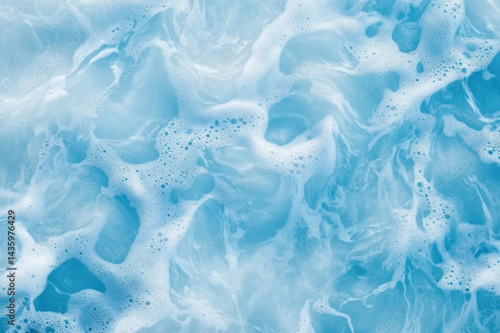 Obraz premium Ocean water surface with frothy waves