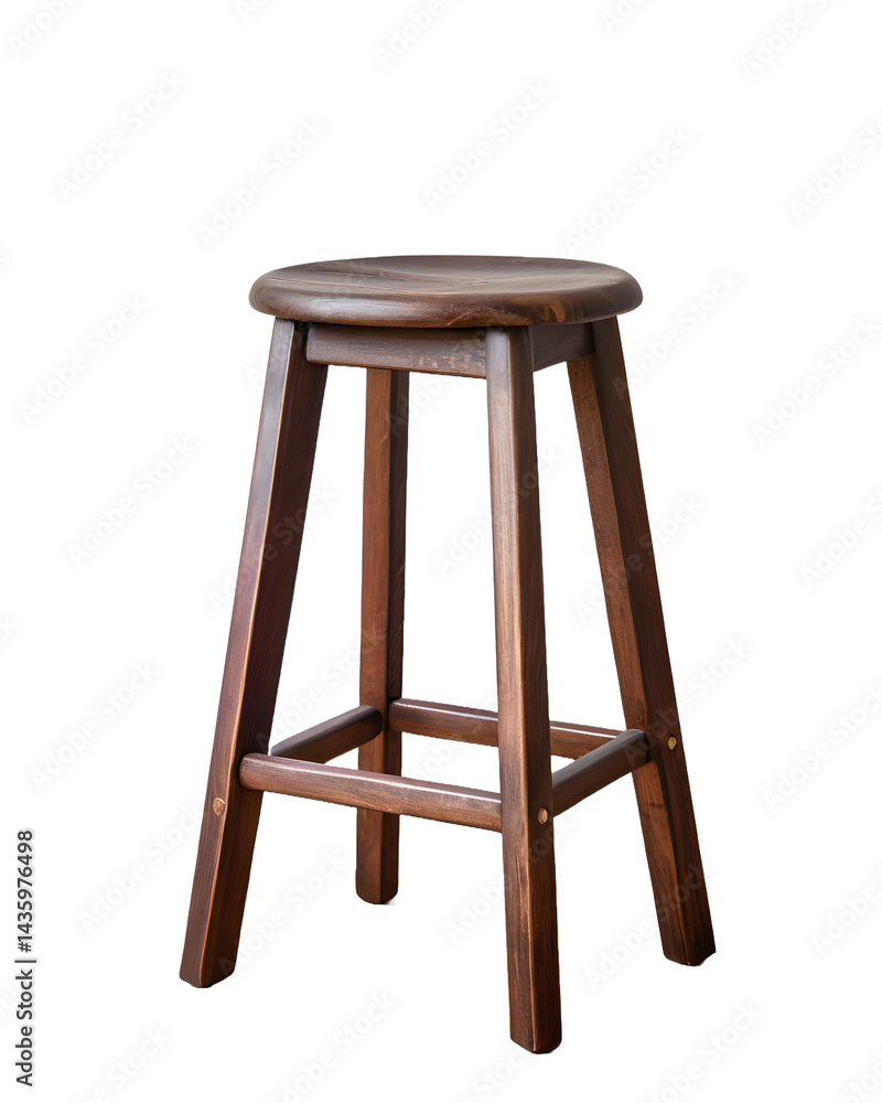 A wooden stool, isolated, transparent background, no background. PNG. A wooden stool, isolated, transparent background, no background. PNG.