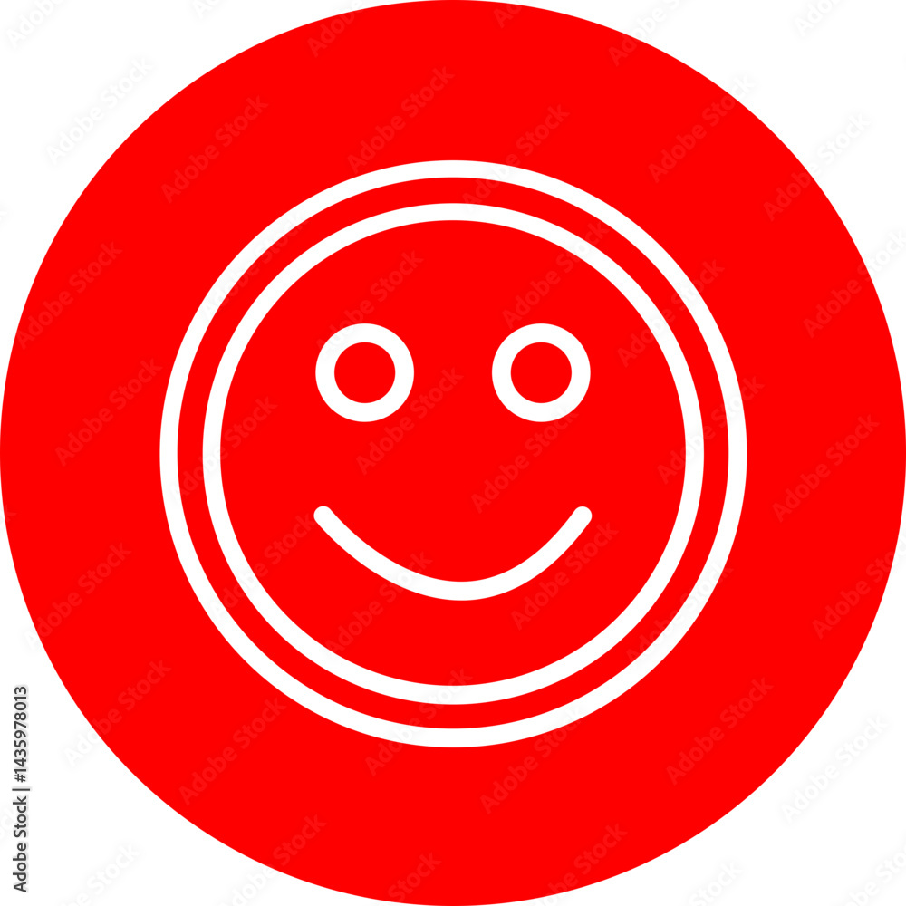Fototapeta premium Radiant Bliss Vector Line White Circle Red Icon Design