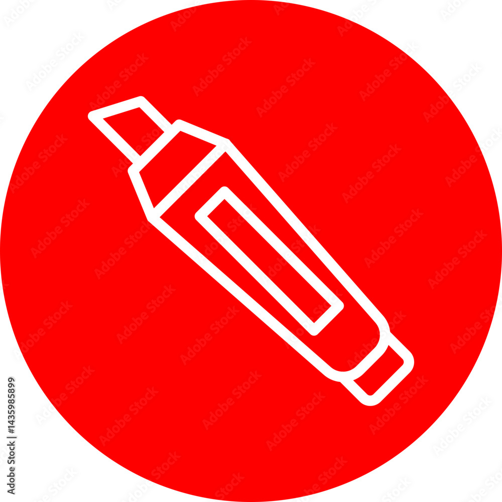 Marker Vector Line White Circle Red Marker Vector Line White Circle Red