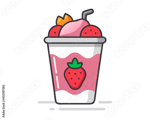 strawberry in a glass