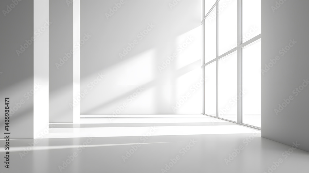 Monochrome gradient action in a modern architectural space minimalist design bright environment light play Monochrome gradient action in a modern architectural space minimalist design bright environment light play