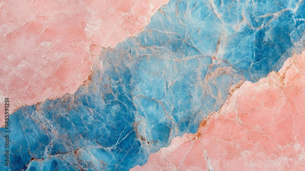 Fototapeta premium Pink And Blue Marble Texture Background