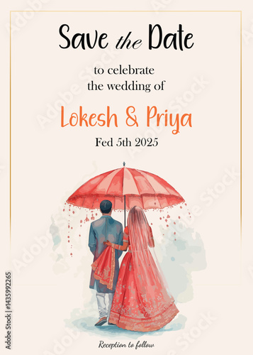 Modern Wedding Invitation card design	