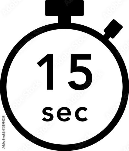 15秒のストップウォッチのアイコン