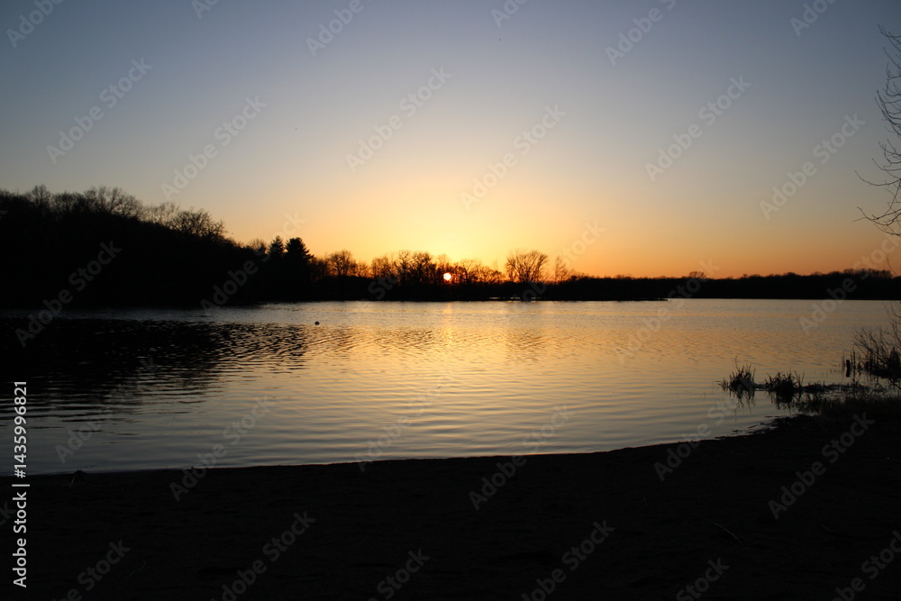 Fototapeta premium beach at sunset