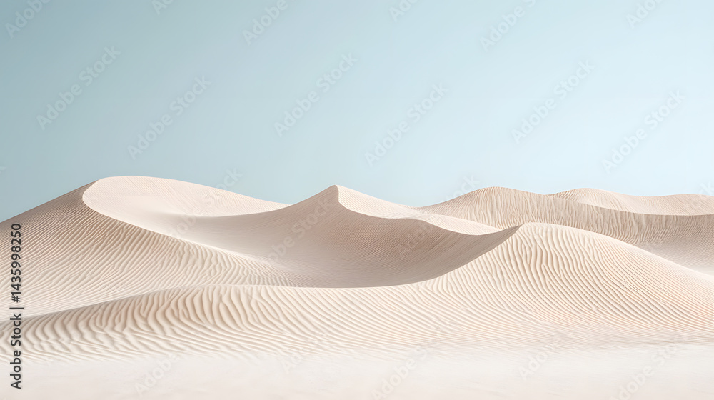 Serene Sand Dune Landscape Calm Desert Background Texture
