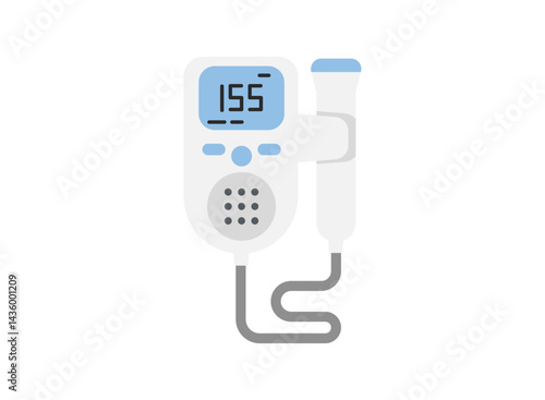 set of an Medical Device Fetal Doppler Illustration