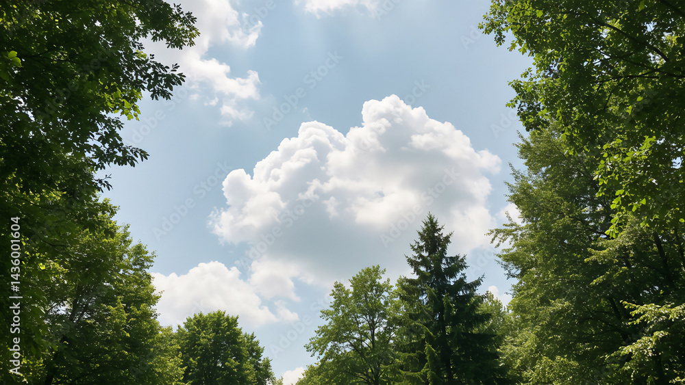 Fototapeta premium 나무 자연 경치 풍경 구름 사진 이미지