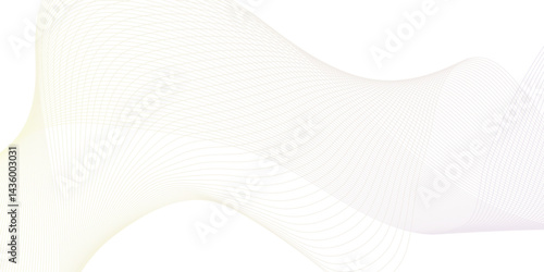 Dynamic minimal smoke sound line. Abstract glowing white blend line smooth flow soundwave curve energy gradient vector futuristic digital outline line science design.	