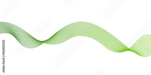 Smooth stylish abstract green wave background,dots on a whit clean and fresh background,Vector abstract graphic design Banner Pattern background template.template for advertising, computer background,