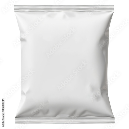 white plastic bag Mockup isolated on white background
