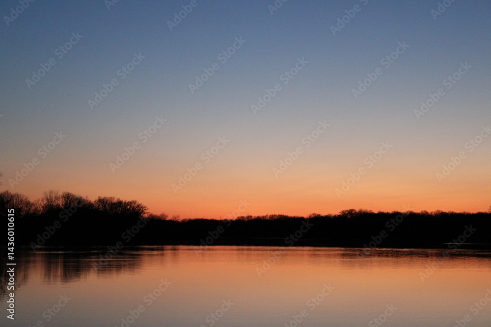 sunset over lake sunset over lake