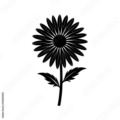 Wallpaper Mural Daisy Silhouette vector illustration Torontodigital.ca