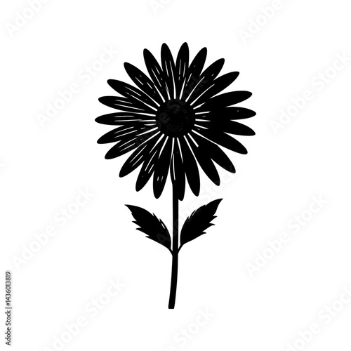 Wallpaper Mural Daisy Silhouette vector illustration Torontodigital.ca