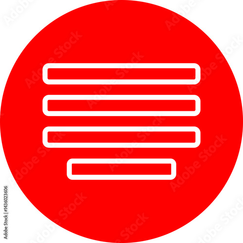 Justified Vector Line White Circle Red