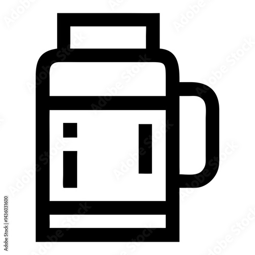 Thermos Bottle Icon - Vacuum Flask Design