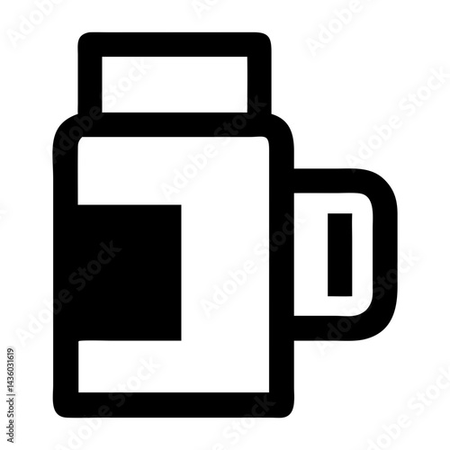 Thermos Bottle Icon - Vacuum Flask Design