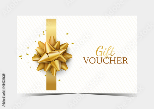 Elegant Gold Gift Voucher Template – Luxury Golden Tones Design for Special Occasions