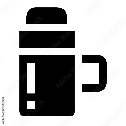 Thermos Bottle Icon - Vacuum Flask Design
