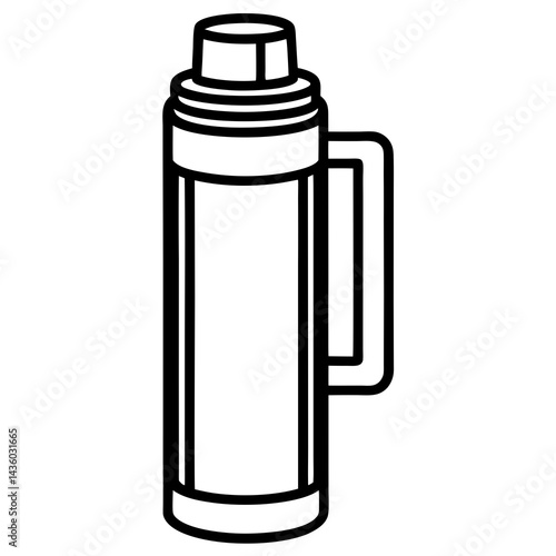 "Thermos Bottle Icon - Vacuum Flask Design